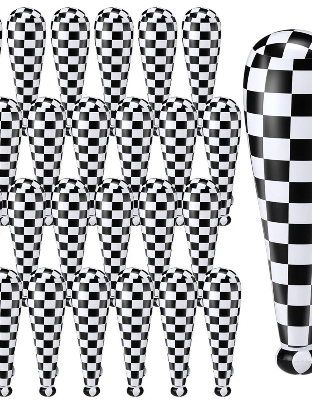 Black and White Checkered Bat - party favors